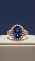 Blue sapphire gold ring
