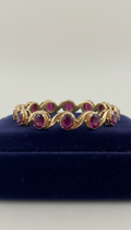 Ruby gold bangle