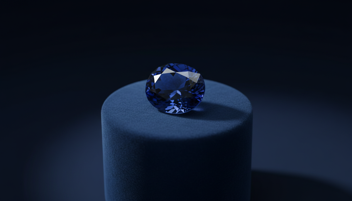 Bright Blue Gems storefront in Bellandur shows its Naural Blue Sapphire (Neelam) stone.  Bengalurus bno1 gemstone shop.
